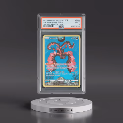 2023 Pokémon Swsh Black Star Promo #284 Galarian Moltres - Crown Zenith Tins (PSA 9 MINT)