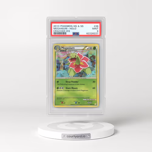 2010 Pokémon Heartgold & Soulsilver #26 Meganium - Holo Cracked Ice (PSA 9 MINT)