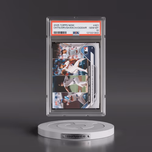 2025 Topps Now #421 Shinnosuke Ogasawara/Shohei Ohtani/YU Darvish/Yusei Kikuchi (PSA 10 GEM MINT)