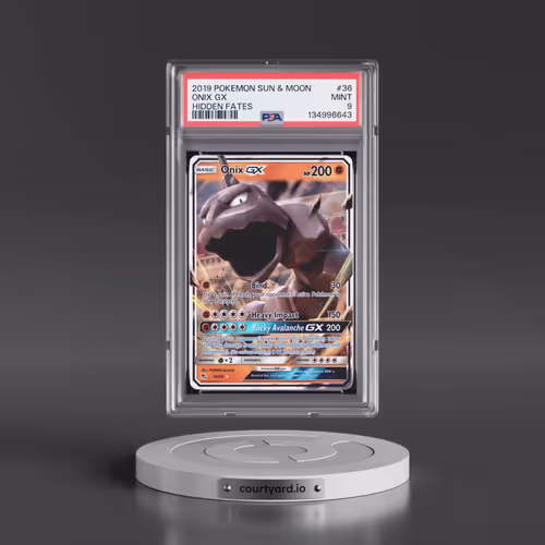 2019 Pokémon Sun & Moon Hidden Fates #36 Onix GX - Holo (PSA 9 MINT)