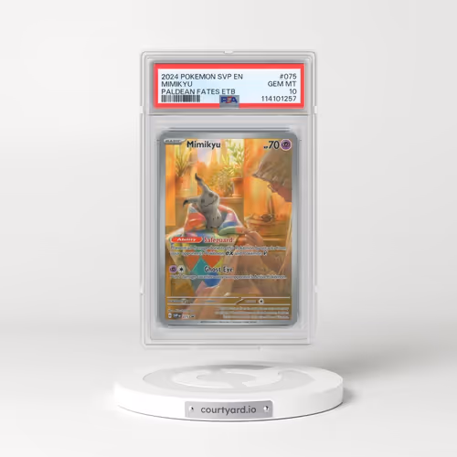 2024 Pokémon Svp EN-SV Black Star Promo #075 Mimikyu - Paldean Fates Elite Trainer Box (PSA 10 GEM M