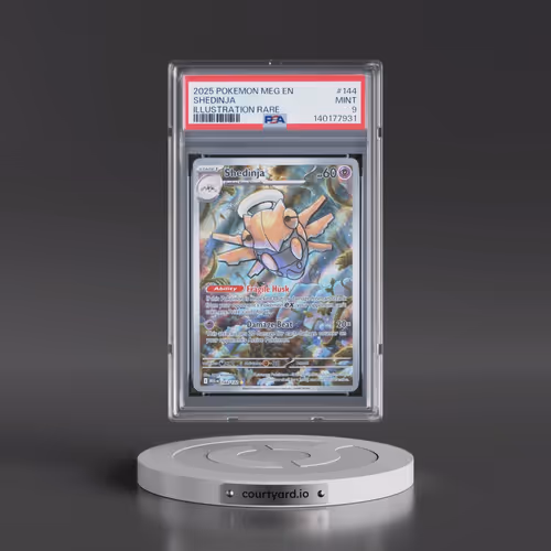 2025 Pokémon Meg EN-Mega Evolution #144 Shedinja - Illustration Rare (PSA 9 MINT)
