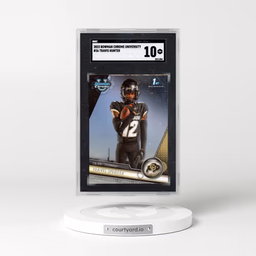 2023 Bowman University Chrome #36 Travis Hunter (SGC 10 GEM MINT)