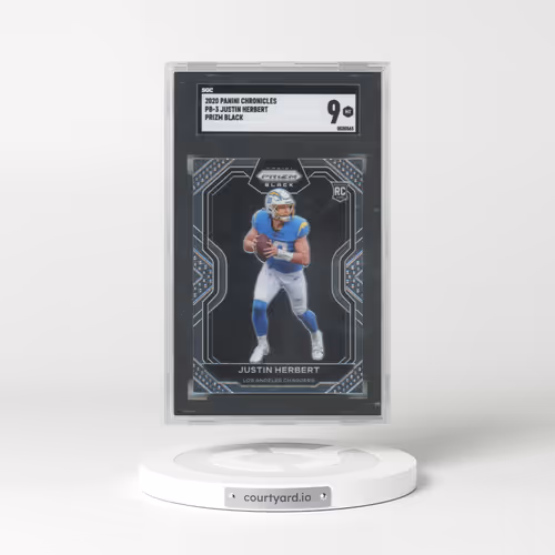 2020 Panini Chronicles #PB-3 Justin Herbert - Prizm Black (SGC 9 MINT)