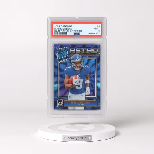 2024 Panini Donruss Rated Rookies Retro #6 Malik Nabers (PSA 9 MINT)