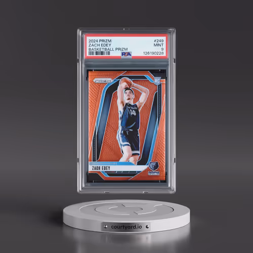 2024 Panini Prizm #249 Zach Edey - Basketball Prizm (PSA 9 MINT)