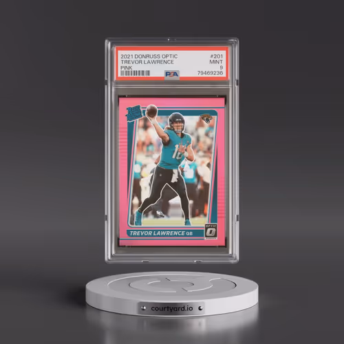 2021 Panini Donruss Optic #201 Trevor Lawrence - Pink (PSA 9 MINT)