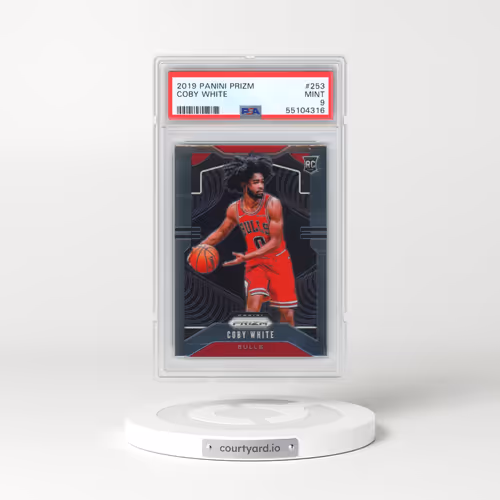 2019 Panini Prizm #253 Coby White (PSA 9 MINT)