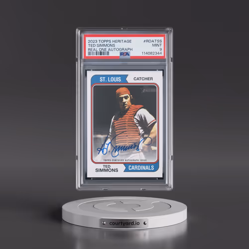 2023 Topps Heritage Real One Autographs #ROATSS Ted Simmons (PSA 9 MINT)