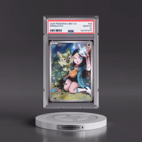2025 Pokémon Simplified CBB1 C-Gem Pack Vol 1 #09 Sprigatito (PSA 10 GEM MINT)