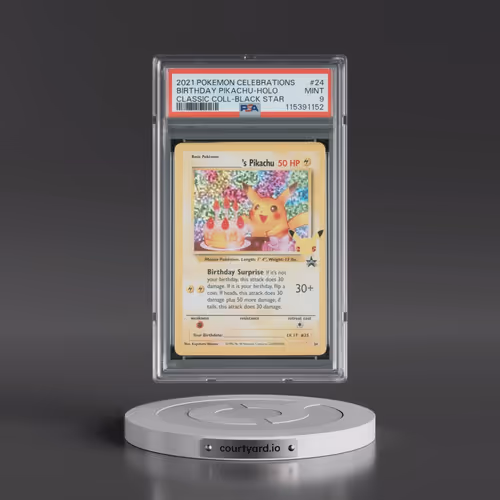 2021 Pokémon Celebrations Classic Collection #24 Birthday Pikachu - Holo (PSA 9 MINT)