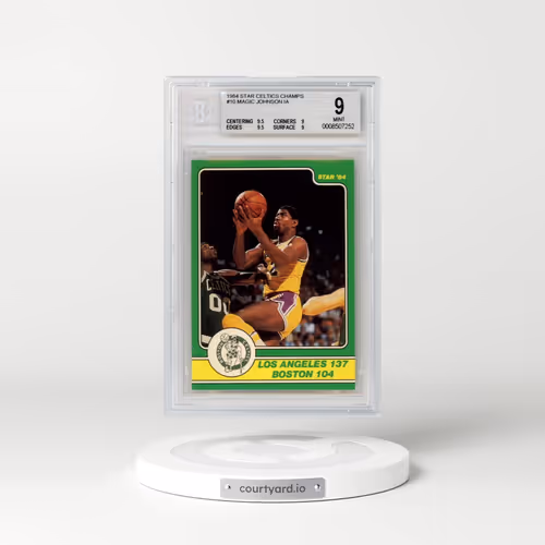 1984 Star Celtics Champs #10 Magic Johnson IA (BGS 9 MINT)