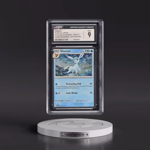 2024 Prismatic Evolutions - PRE EN #025/131 Glaceon - (Cosmos Holo) Costco Exclusive 8-Tin Bundle (C