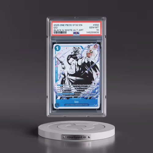 2025 One Piece Starter Deck ST22-Ace & Newgate #002 Izo - Black & White Alternate Art (PSA 10 GEM MI