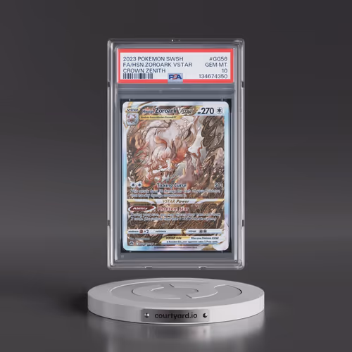 2023 Pokémon Sword and Shield Crown Zenith #GG56 Hisuian Zoroark Vstar - Full Art (PSA 10 GEM MINT)