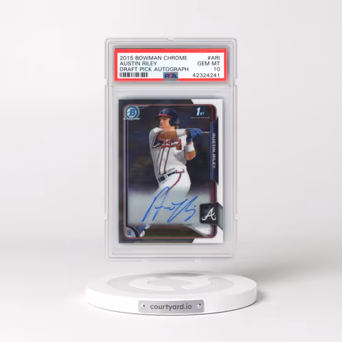 2015 Bowman Chrome Draft Pick Autograph #BCAARI Austin Riley (PSA 10 GEM MINT)