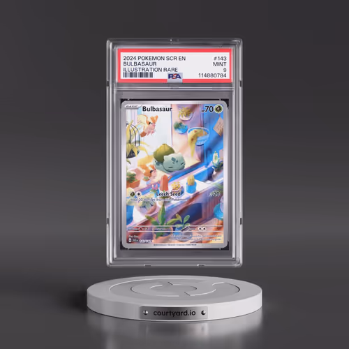 2024 Pokémon Scr EN-Stellar Crown #143 Bulbasaur - Illustration Rare (PSA 9 MINT)