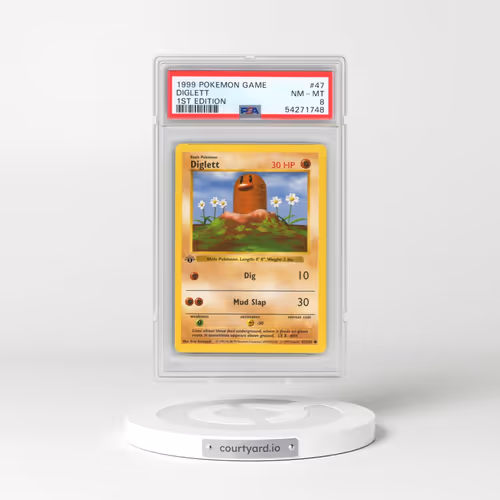 1999 Pokémon Game #47 Diglett - 1st Edition (PSA 8 NM-MT)