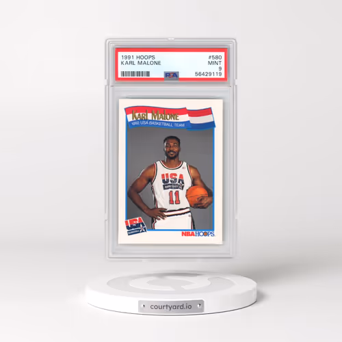 1991 Hoops #580 Karl Malone (PSA 9 MINT)