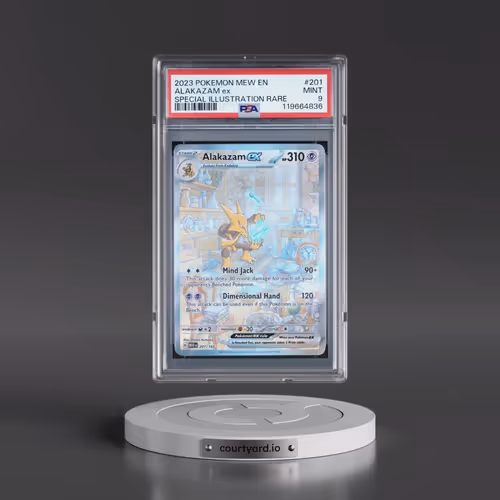 2023 Pokémon Mew EN-151 #201 Alakazam EX - Holo Special Illustration Rare (PSA 9 MINT)