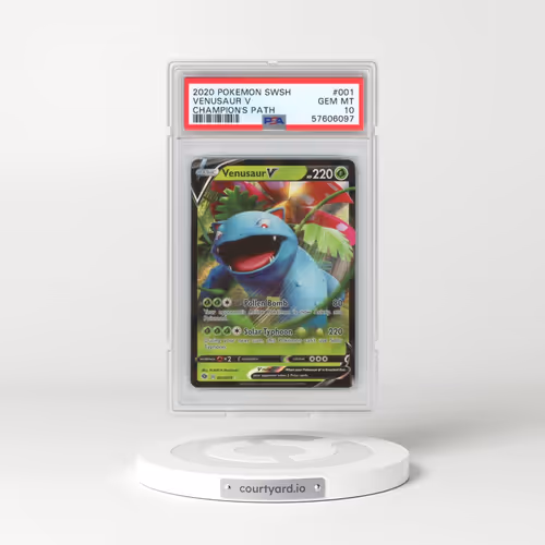 2020 Pokémon Sword & Shield Champion's Path #001 Venusaur V - Holo (PSA 10 GEM MINT)