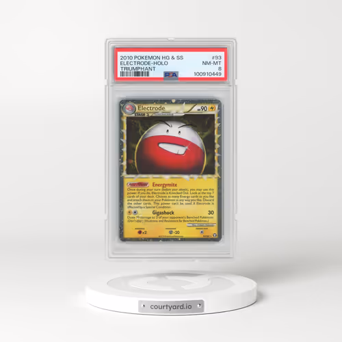 2010 Pokémon Heartgold & Soulsilver Triumphant #93 Electrode - Holo (PSA 8 NM-MT)
