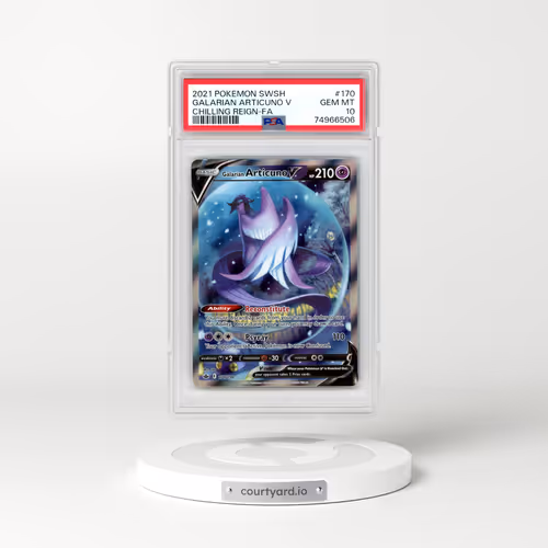 2021 Pokémon Sword & Shield Chilling Reign #170 Galarian Articuno V - Holo Full Art (PSA 10 GEM MINT)