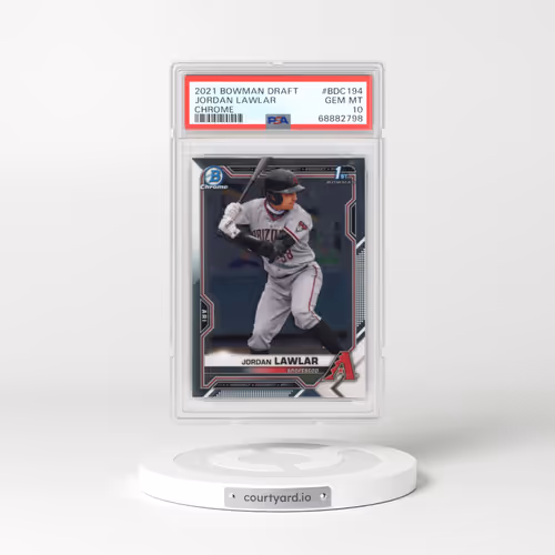 2021 Bowman Draft #BDC194 Jordan Lawlar - Chrome (PSA 10 GEM MINT)