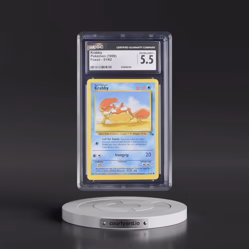 1999 Fossil #51/62 Krabby (CGC 5.5 EX+)