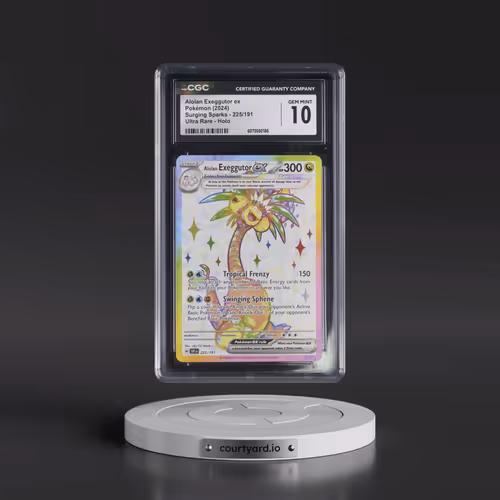 2024 Pokémon Ssp EN-Surging Sparks #225 Alolan Exeggutor EX - Holo Ultra Rare (CGC 10 GEM MINT)