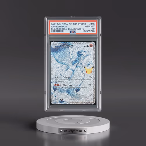 2021 Pokémon Celebrations Classic Collection #113 Reshiram - Full Art (PSA 10 GEM MINT)