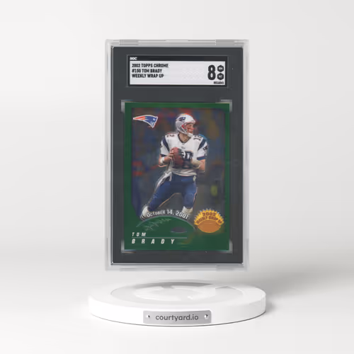 2002 Topps Chrome #150 Tom Brady - Weekly Wrap Up (SGC 8 NM-MT)