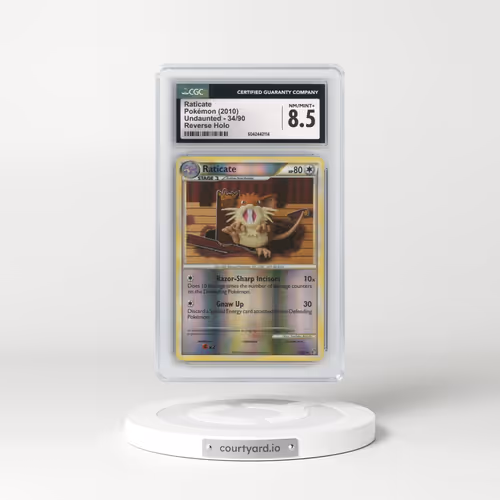 2010 Undaunted #34/90 Raticate - Reverse Holo (CGC 8.5 NM-MT+)