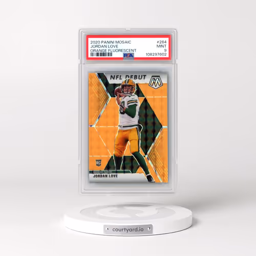2020 Panini Mosaic #264 Jordan Love - Orange Fluorescent (PSA 9 MINT)