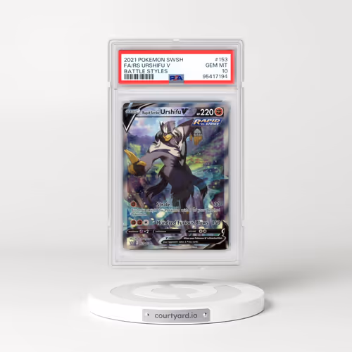 2021 Pokémon Sword & Shield Battle Styles #153 Rapid Strike Urshifu V - Holo Full Art (PSA 10 GEM MINT)