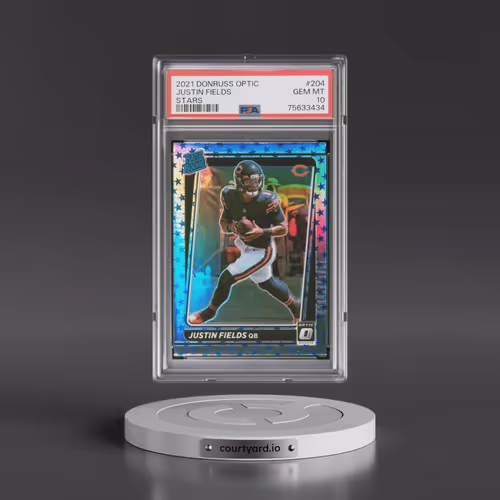 2021 Panini Donruss Optic #204 Justin Fields - Stars (PSA 10 GEM MINT)