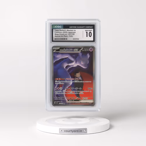 2025 Mega Dream ex - M2a #237/193 Team Rocket's Mewtwo ex - Special Art Rare Holo (CGC 10 GEM MINT)