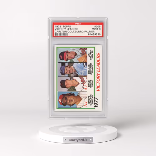 1978 Topps #205 Victory Leaders - Carlton/Goltz/Lnrd/Palmer (PSA 9 MINT)