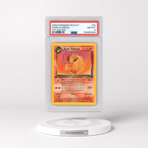2000 Pokémon Rocket #35 Dark Flareon - 1st Edition (PSA 8 NM-MT)