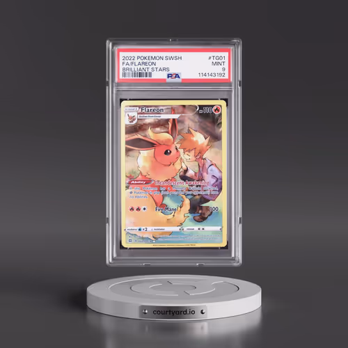 2022 Pokémon Sword & Shield Brilliant Stars #TG01 Flareon - Full Art (PSA 9 MINT)