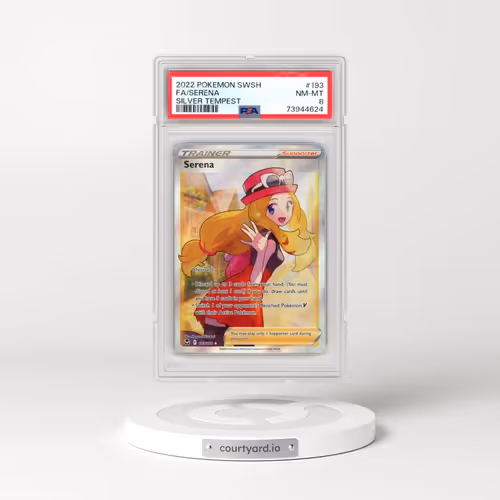 2022 Pokémon Sword & Shield Silver Tempest #193 Serena - Full Art (PSA 8 NM-MT)