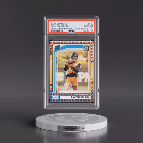 2024 Panini Donruss #342 Payton Wilson - Optic Preview-Football Emoji (PSA 10 GEM MINT)