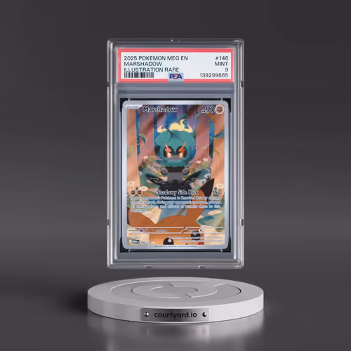 2025 Pokémon Meg EN-Mega Evolution #146 Marshadow - Illustration Rare (PSA 9 MINT)