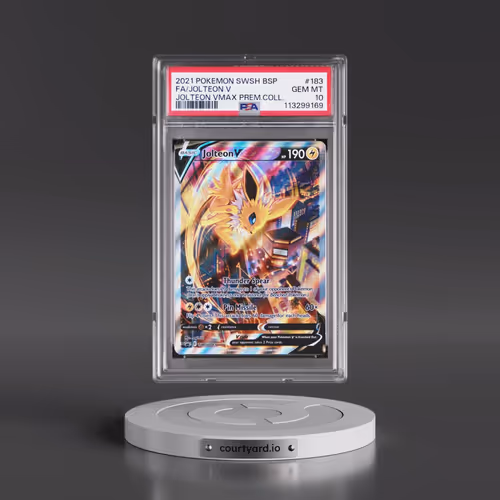 2021 Pokémon Swsh Black Star Promo #183 Jolteon V - Holo Full Art Jolteon Vmax Premium Collection (P