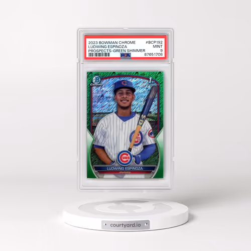2023 Bowman Chrome Prospects #BCP192 Ludwing Espinoza - Green Shimmer (PSA 9 MINT)