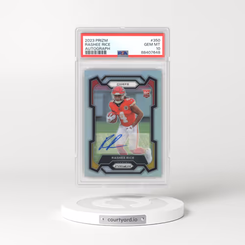 2023 Panini Prizm #350 Rashee Rice - Autograph (PSA 10 GEM MINT)