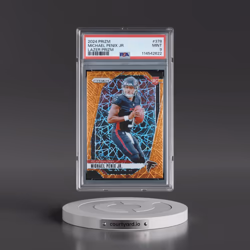 2024 Panini Prizm #378 Michael Penix Jr. - Lazer Prizm (PSA 9 MINT)