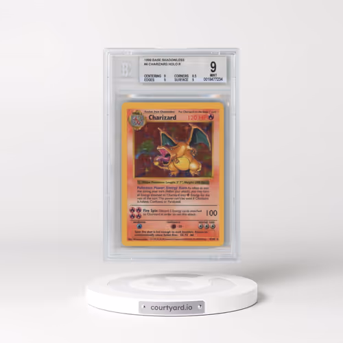 1999 Base Set #4 Charizard - Shadowless Shadowless Holo (BGS 9 MINT)