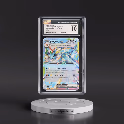 2024 Pokémon Sv8a-Terastal Fest EX #031 Vaporeon EX - Holo (CGC 10 GEM MINT)