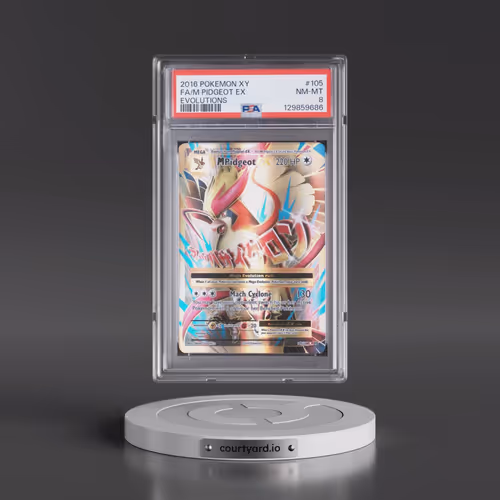 2016 Pokémon XY Evolutions #105 M Pidgeot EX - Holo Full Art (PSA 8 NM-MT)